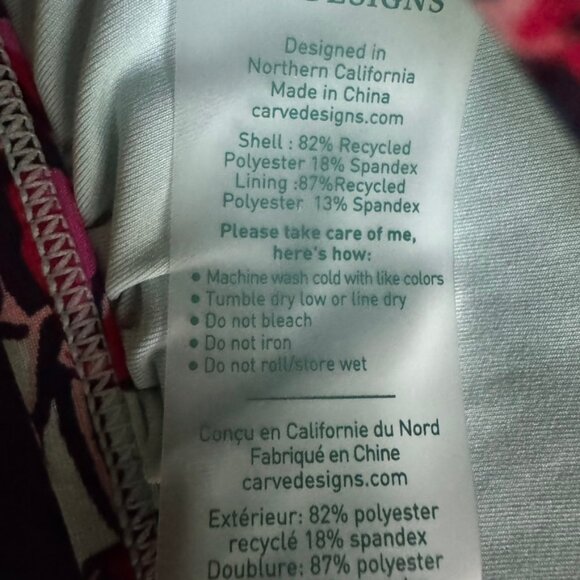 Carve Designs Stinson Swimsuit Top Sea Glass Botanical S NWT - Picture 5 of 8